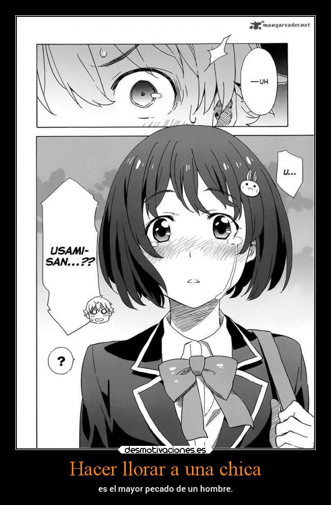 carteles llorar anime amor llorar danieldats konobijutsubuniwamondaigaaru usami desmotivaciones