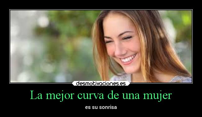 carteles mujer sonrisa desmotivaciones