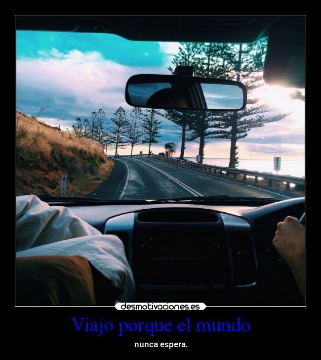 Viajo porque el mundo -