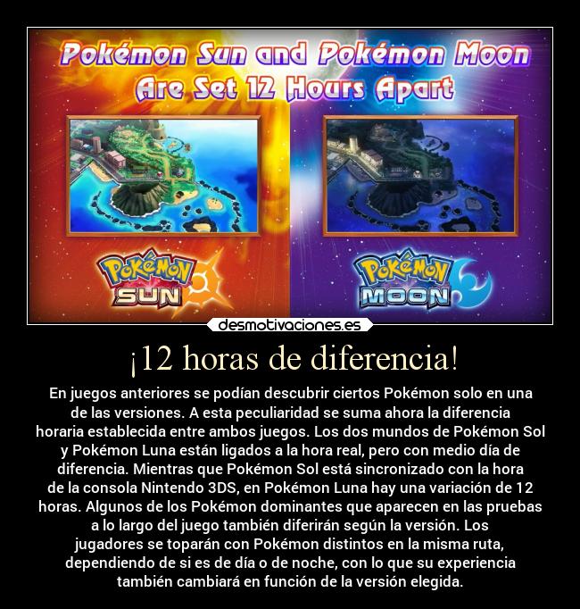 ¡12 horas de diferencia! -