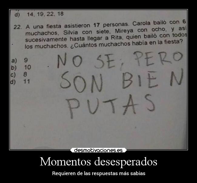 Momentos desesperados -