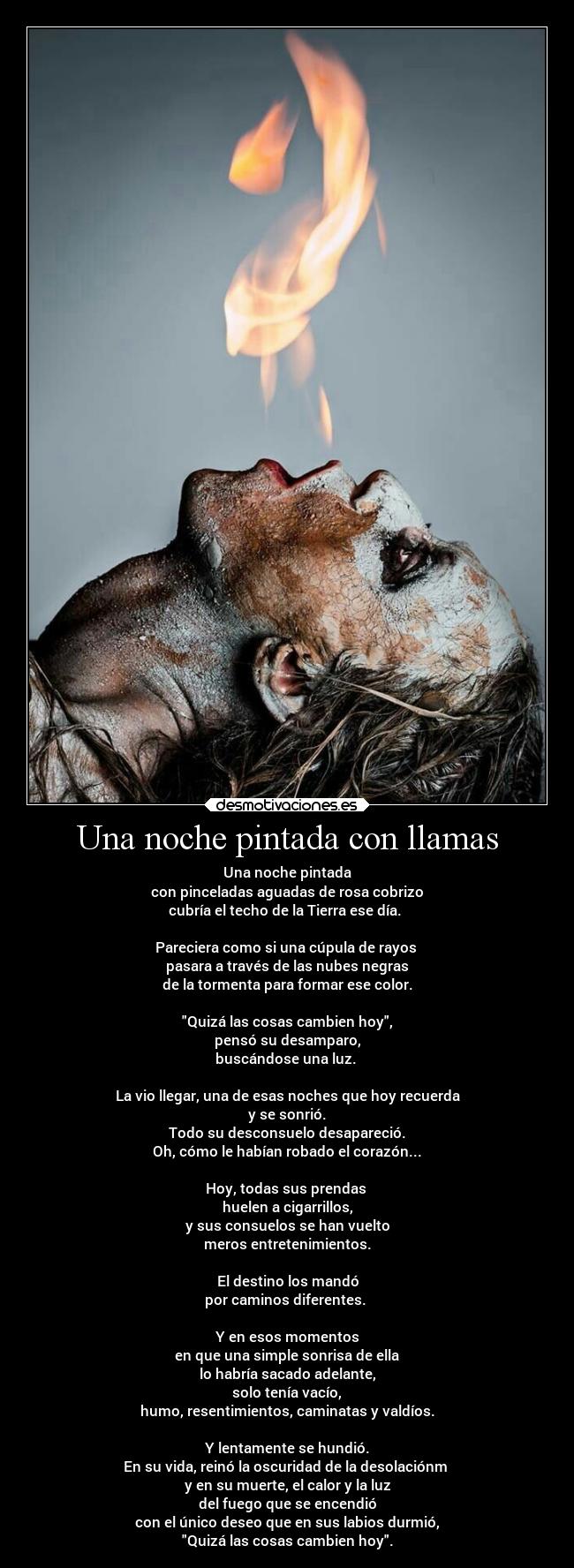 Una noche pintada con llamas -