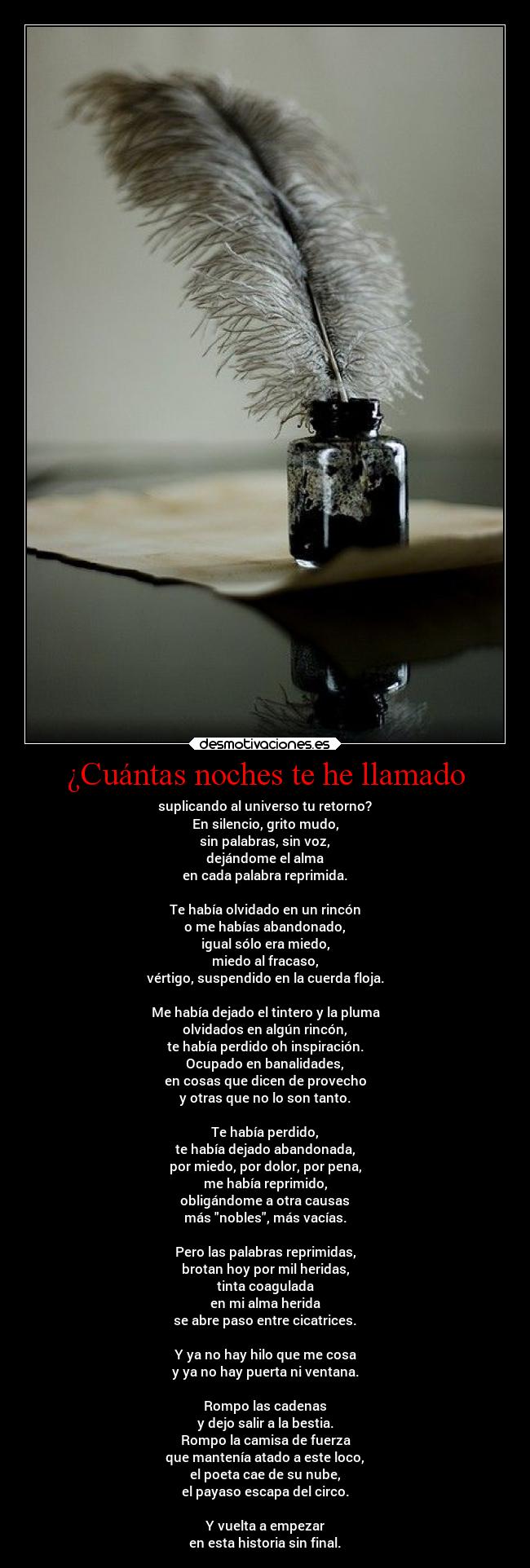 ¿Cuántas noches te he llamado -