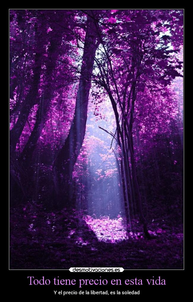 Todo tiene precio en esta vida - Y el precio de la libertad, es la soledad