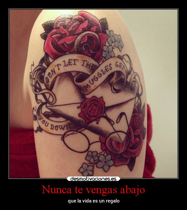 Nunca te vengas abajo -