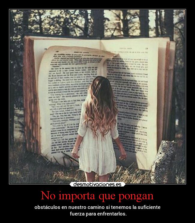 No importa que pongan -