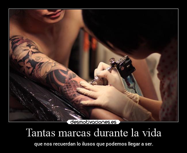 Tantas marcas durante la vida -