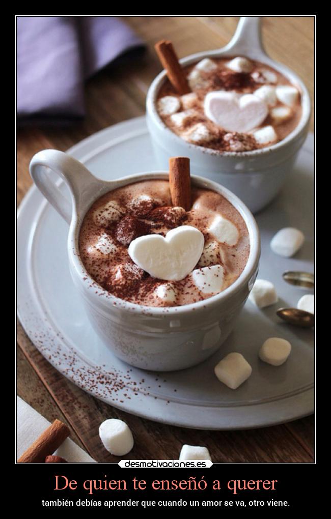 De quien te enseñó a querer - también debías aprender que cuando un amor se va, otro viene.