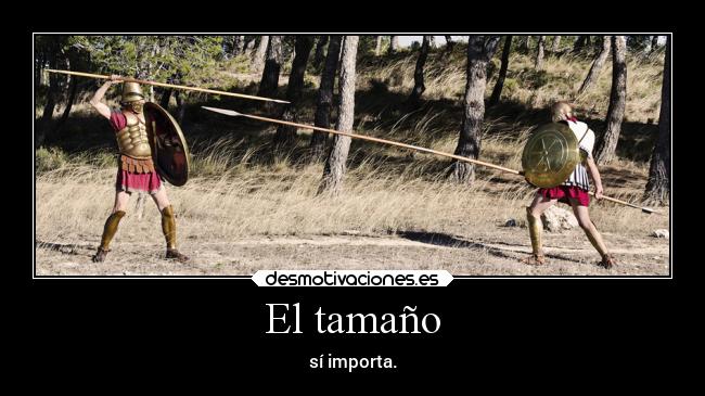 El tamaño -