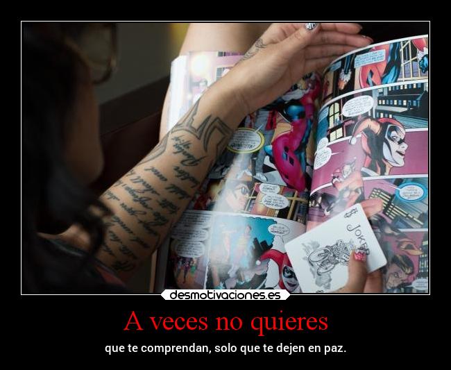 A veces no quieres -