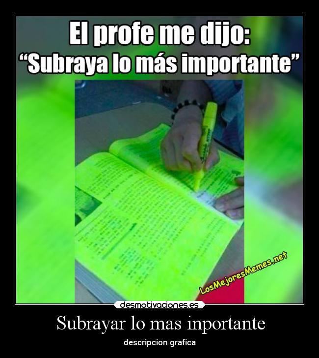Subrayar lo mas inportante - 