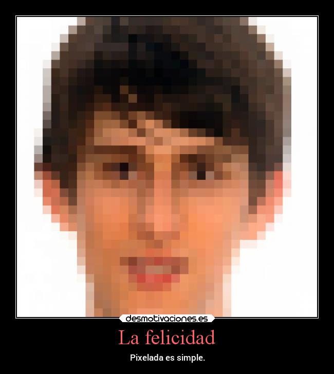 La felicidad - Pixelada es simple.