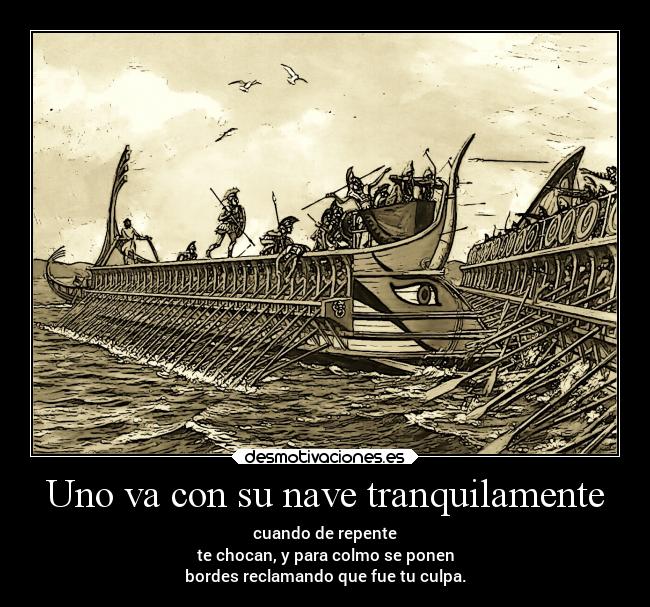 carteles historia salamina grecia choque reclamo bordes nave desmotivaciones