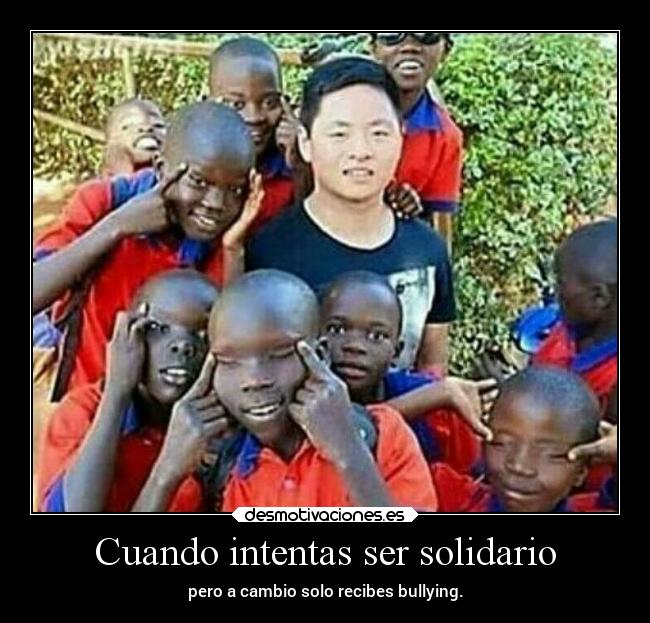Cuando intentas ser solidario -