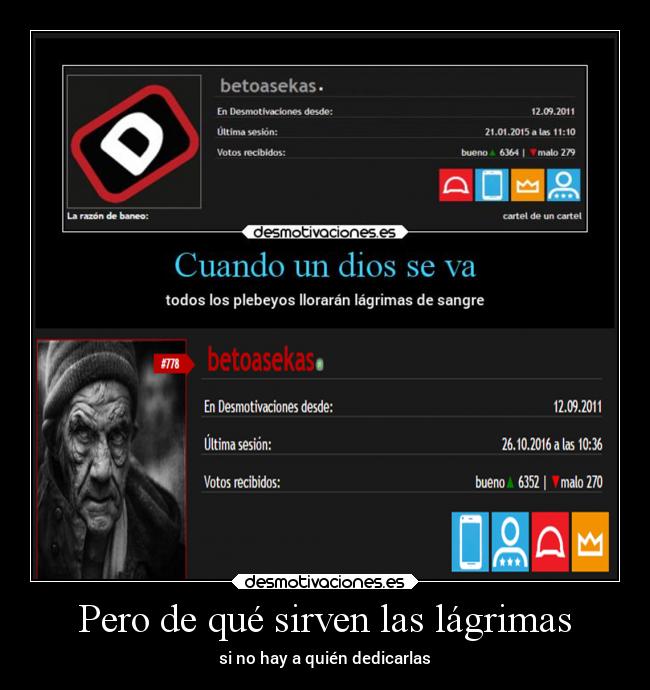 Pero de qué sirven las lágrimas - 