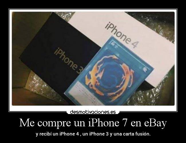 Me compre un iPhone 7 en eBay - y recibí un iPhone 4 , un iPhone 3 y una carta fusión.