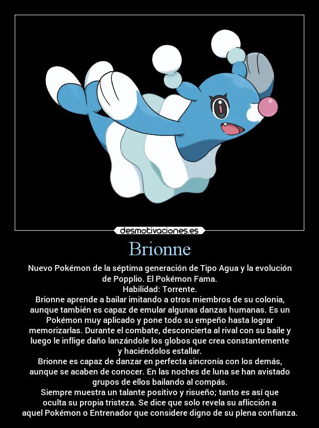 carteles pokemon anime videojuegos devilbrigade brionne agua fama popplio alola luna septima torrente desmotivaciones