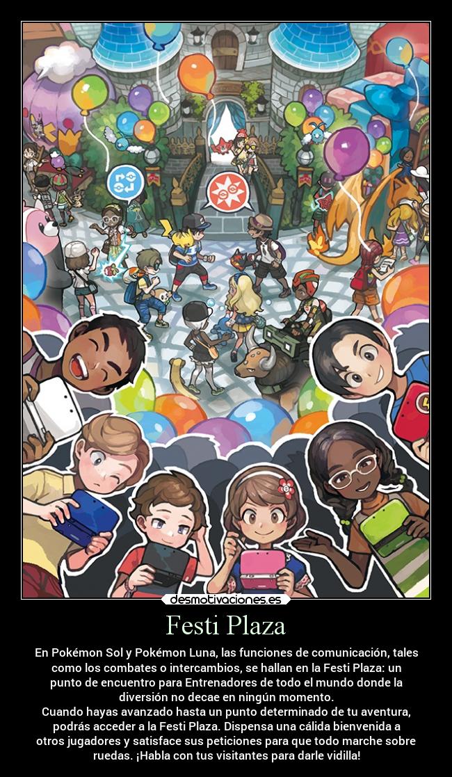 carteles pokemon anime videojuegos devilbrigade festi plaza conexion inalambrica alola luna septima desmotivaciones