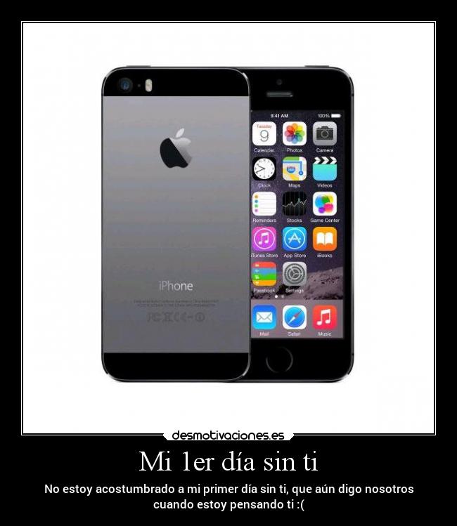 Mi 1er día sin ti - No estoy acostumbrado a mi primer día sin ti, que aún digo nosotros
cuando estoy pensando ti :(