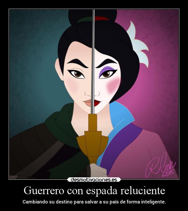 Guerrero con espada reluciente -