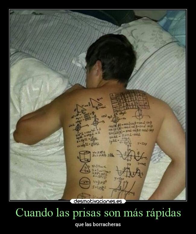 Cuando las prisas son más rápidas - que las borracheras