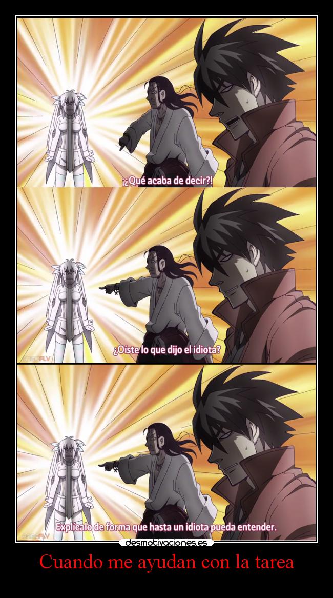 Cuando me ayudan con la tarea -