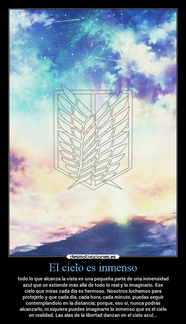 El cielo es inmenso -