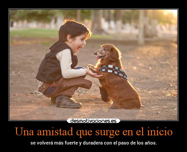 Una amistad que surge en el inicio - se volverá más fuerte y duradera con el paso de los años.