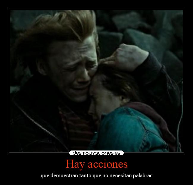 carteles amor defender proteger adversidad ron hermione desmotivaciones