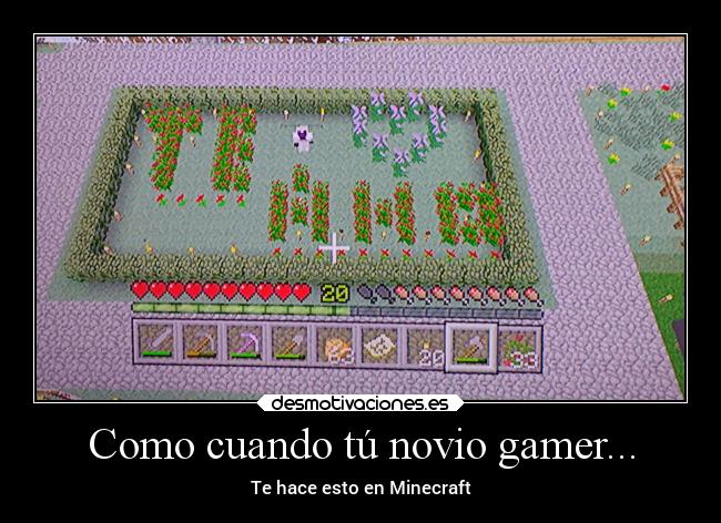 Como cuando tú novio gamer... - Te hace esto en Minecraft