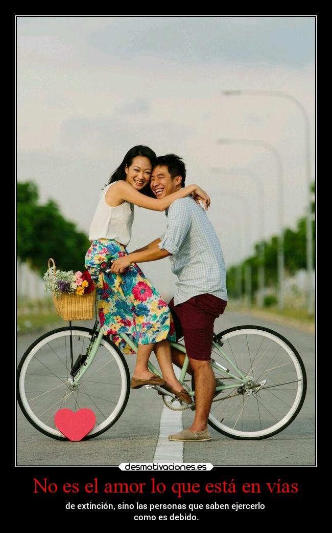 No es el amor lo que está en vías -