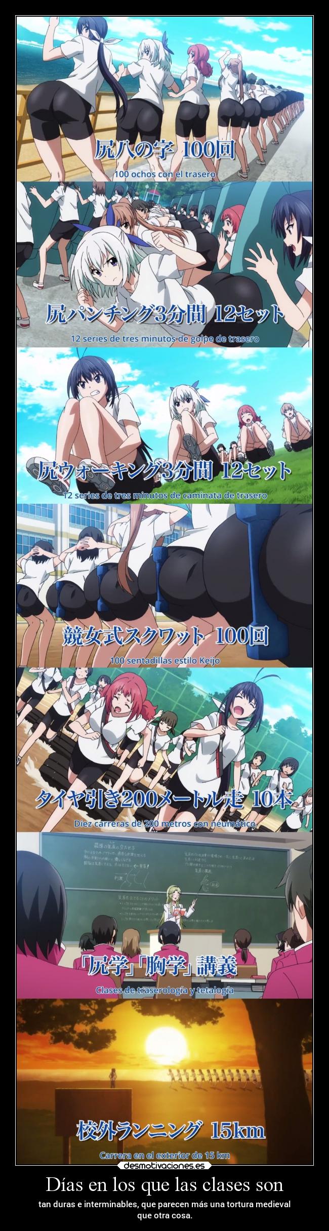 Días en los que las clases son - 