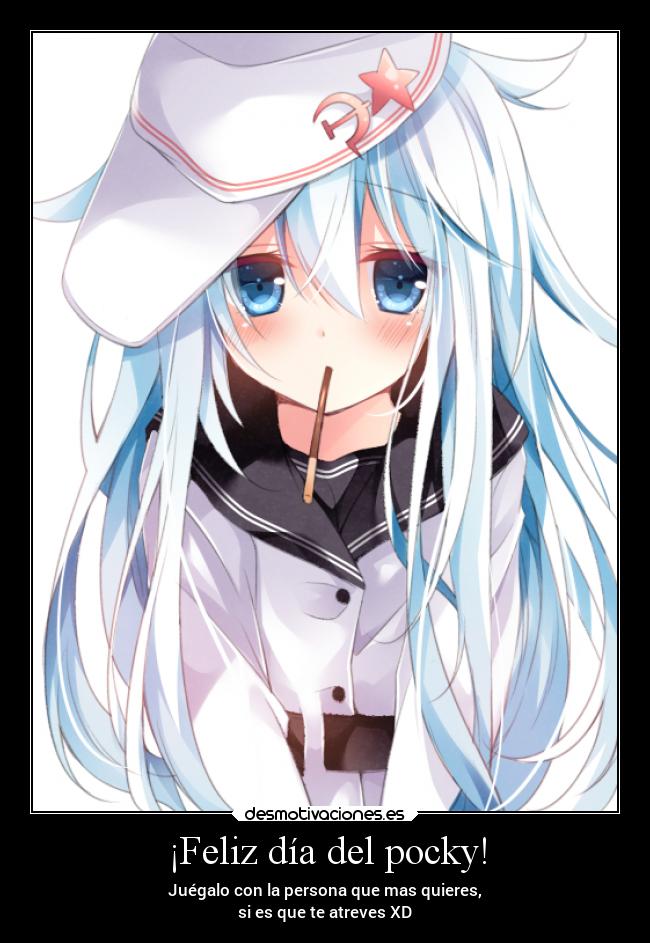 ¡Feliz día del pocky! - Juégalo con la persona que mas quieres,
si es que te atreves XD