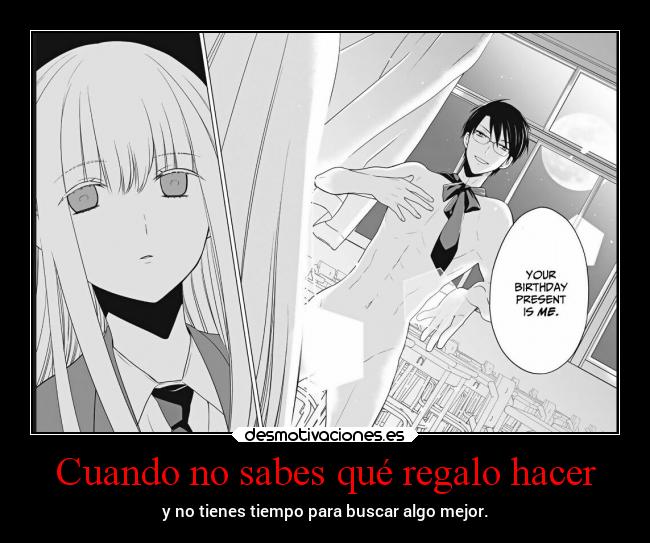 carteles anime manga erosekai harukaze gotian regalo sorpresa tonterias desmotivaciones