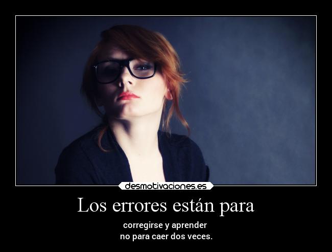 Los errores están para -