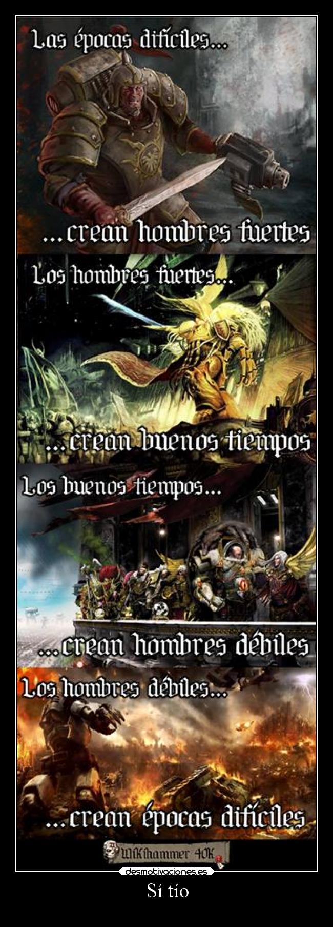 Los Tiempos Dificiles Hacen Hombres Fuertes Usuario: Papel Origami | Desmotivaciones