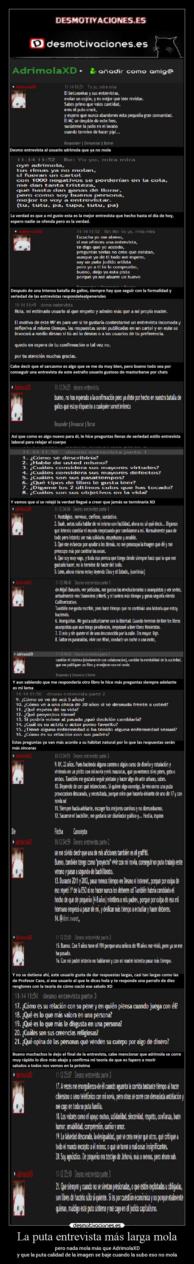 La puta entrevista más larga mola - 