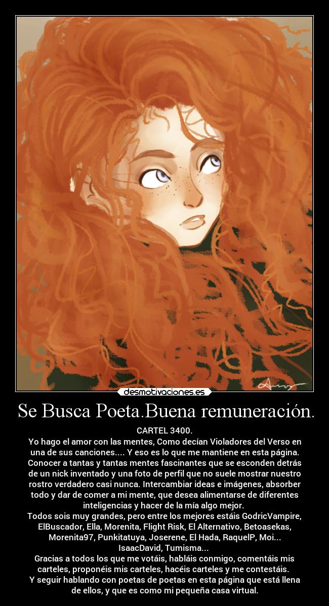 Se Busca Poeta.Buena remuneración. - 