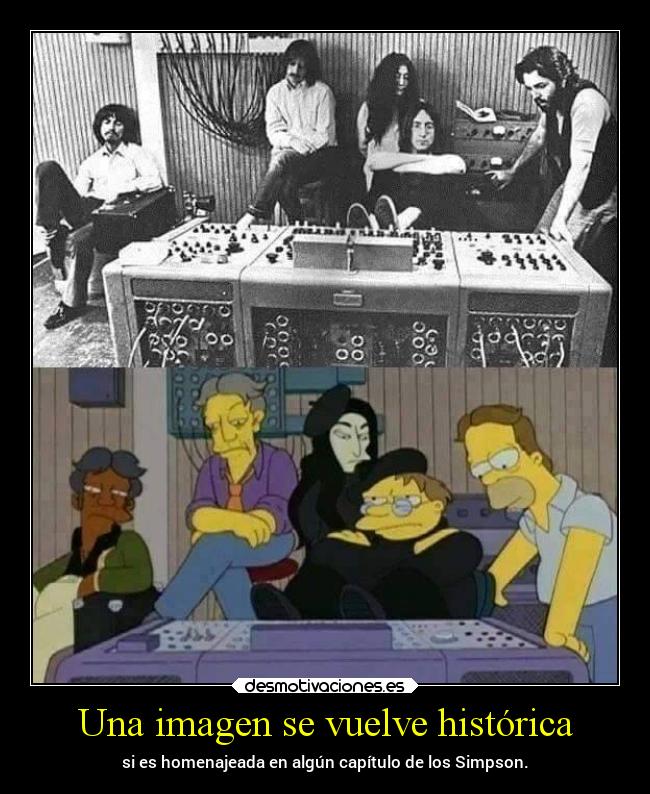 Una imagen se vuelve histórica - si es homenajeada en algún capítulo de los Simpson.