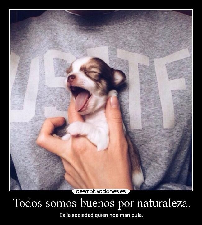 Todos somos buenos por naturaleza. - Es la sociedad quien nos manipula.