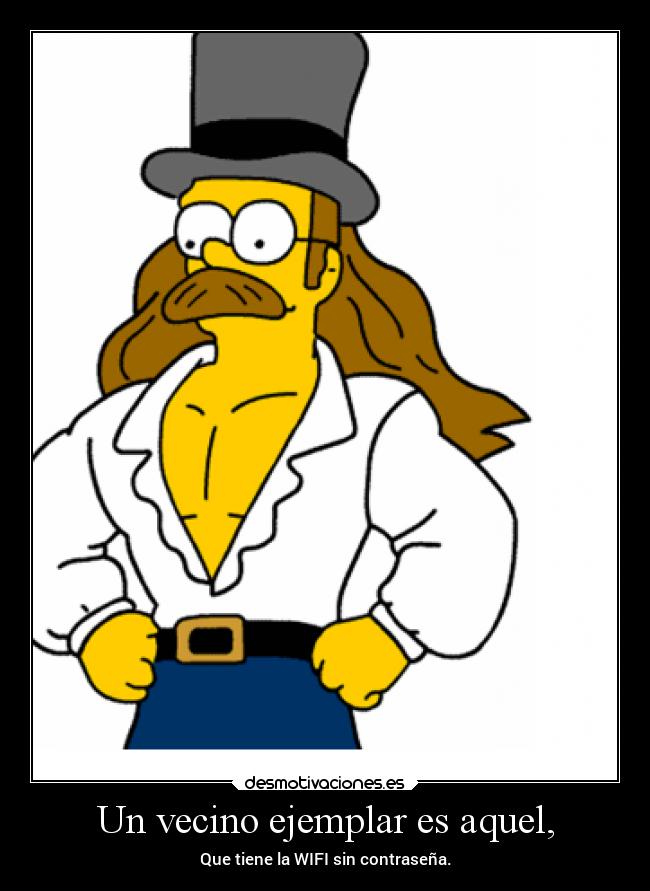 carteles simpsons wifi contrasena vecinoejemplar desmotivaciones