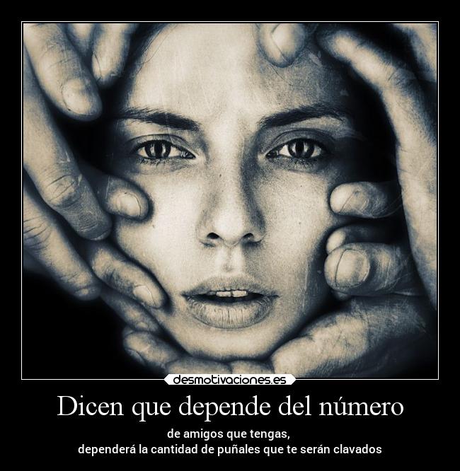 Dicen que depende del número -