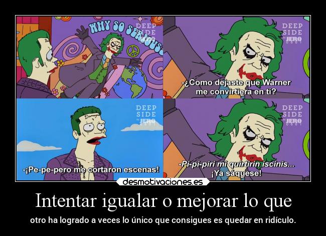 carteles vida imitaciones warnerdc jocker suicidesquad decepsiones andrew desmotivaciones