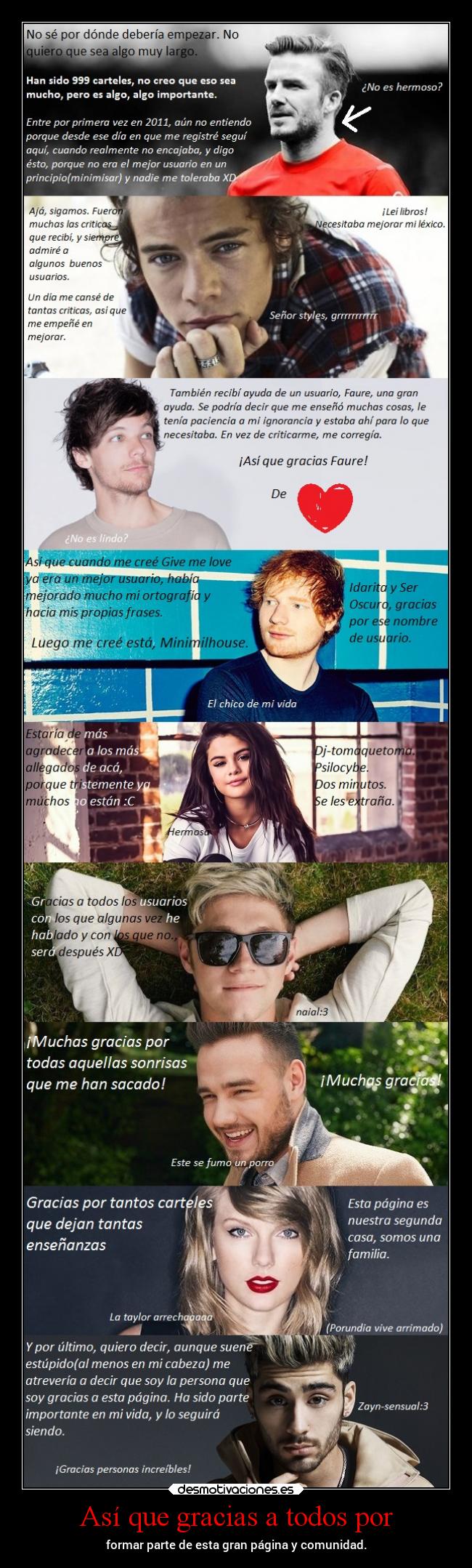 Así que gracias a todos por -