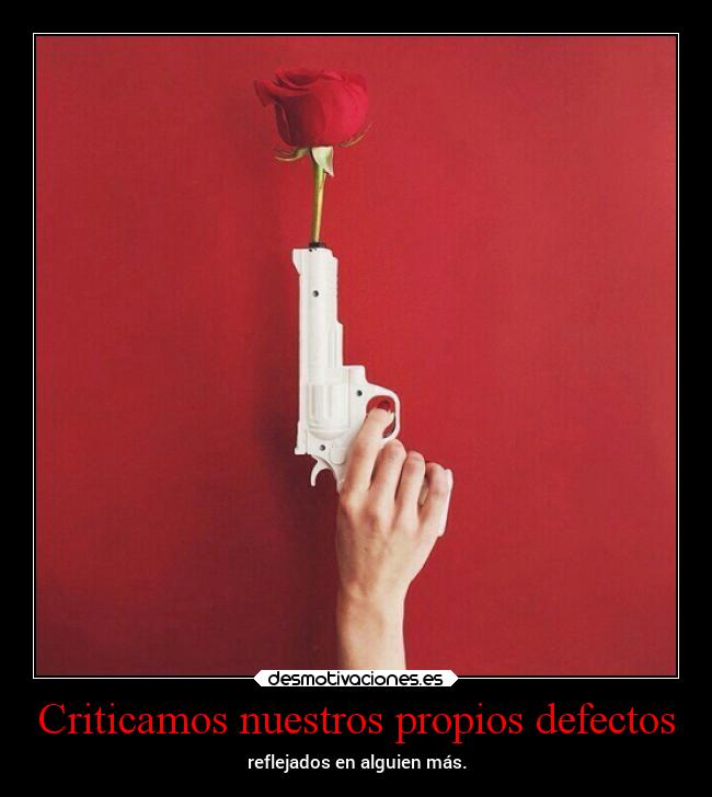 Criticamos nuestros propios defectos -