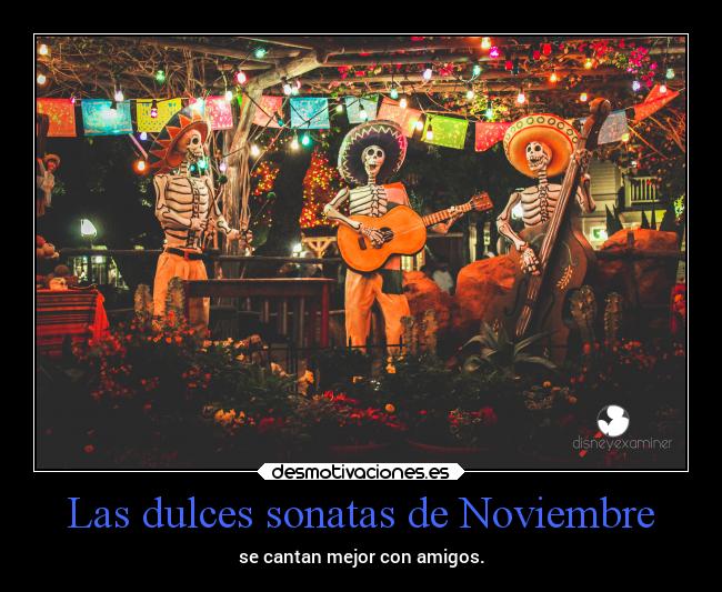Las dulces sonatas de Noviembre - se cantan mejor con amigos.