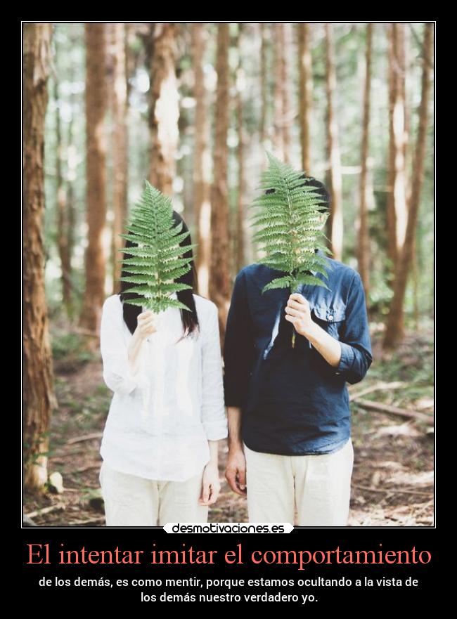 El intentar imitar el comportamiento - 