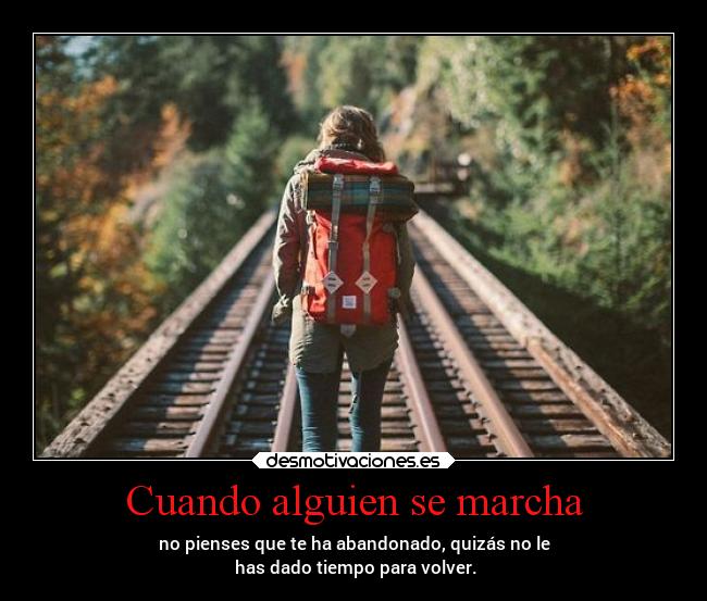 Cuando alguien se marcha -
