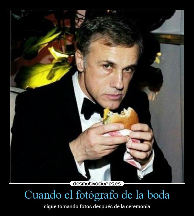 Cuando el fotógrafo de la boda - sigue tomando fotos después de la ceremonia