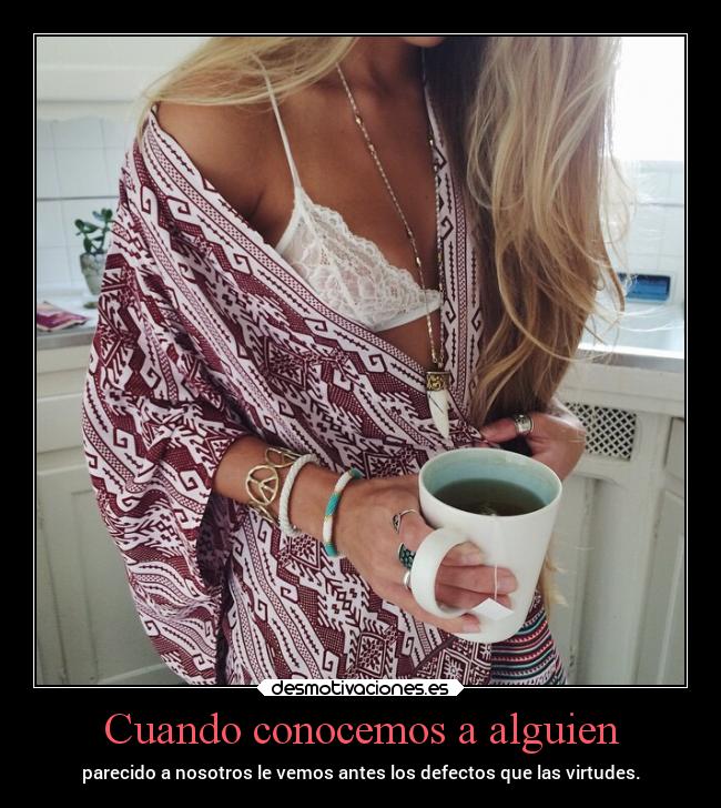 Cuando conocemos a alguien - 